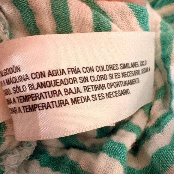 Universal Thread Green White Striped Seersucker Shirt Dress Button Front Size M - Picture 7 of 9